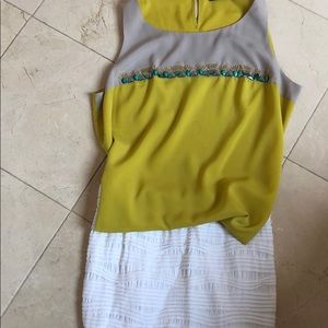 The Limited sleeveless blouse with beading